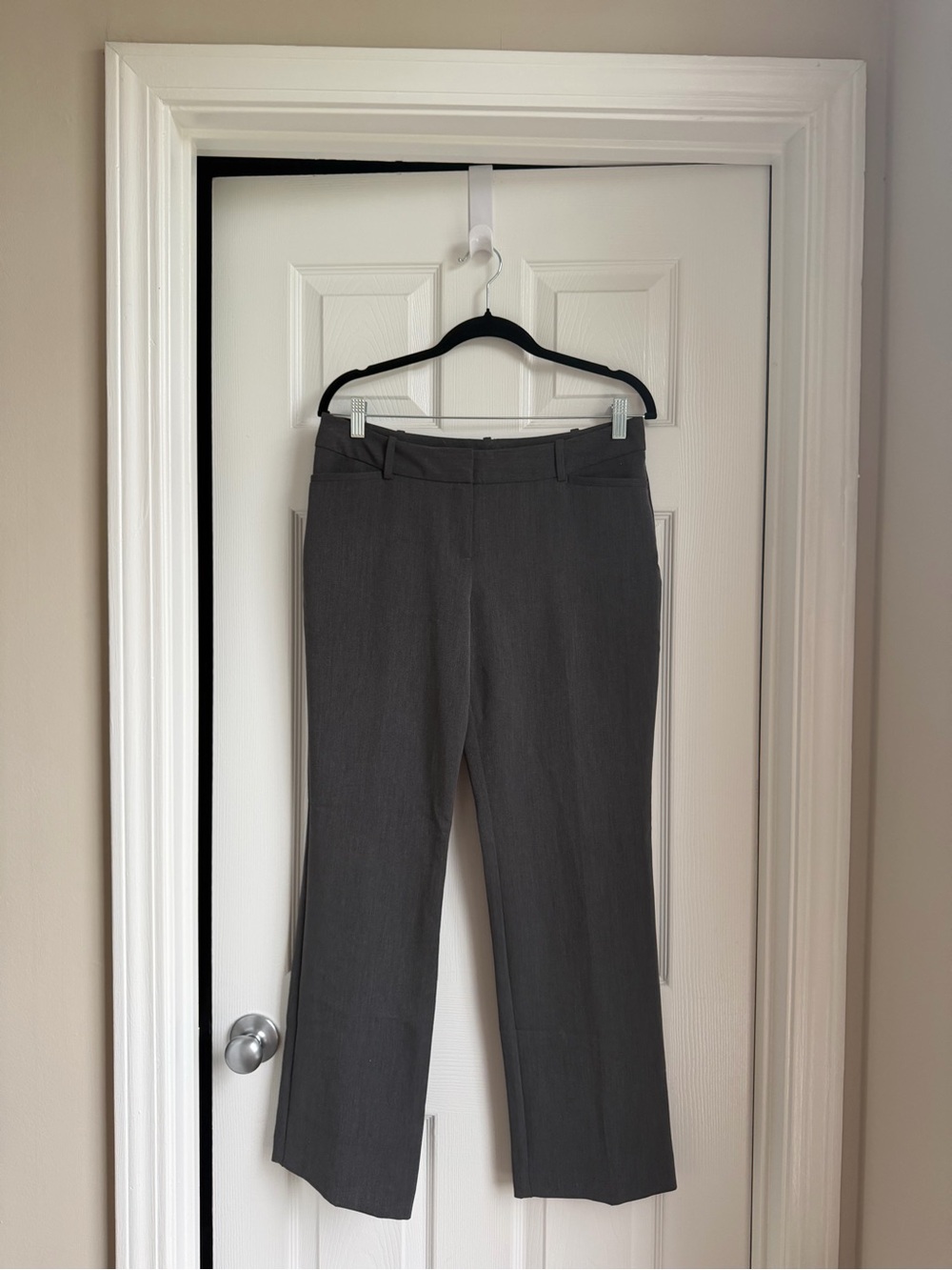 Worthington Straight Leg Dress Pants in Charcoal Gray